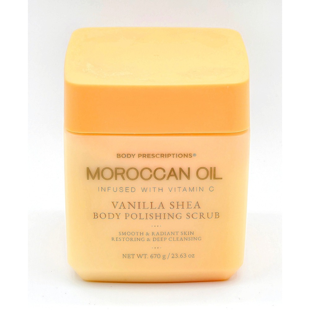 Body Prescriptions Body Polish Scrub 23.63 oz Vanilla Shea Moroccan Oil NEW